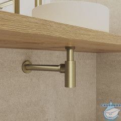 Бутылочный сифон для умывальника, матовое золото, Optima Home, IDDIS, OPTMG00i84