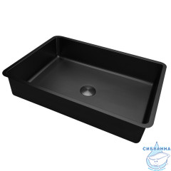 Раковина встраиваемая снизу ABBER Wasser Kreis AF2402MB черная матовая