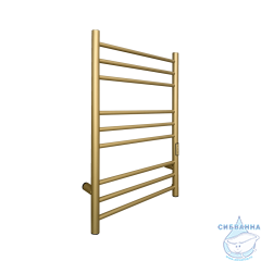 Полотенцесушитель электрический Indigo Line Trinity П9 (с таймером) 50х80 золото матовое (с возможностью скрытого подключения, подключение R/L)