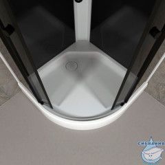 Душевая кабина Тритон Грей-Блк 90x90 А профиль белый, стекло грей Щ0000067302