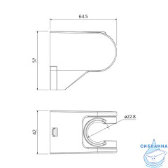Держатель для лейки, 360, Milardo, 360CP00M53