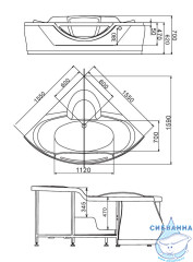 Акриовая ванна Gemy G9025 II C 155х155