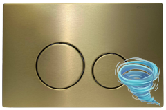 Инсталляция для унитаза Charus CC.300.80.01 с кнопкой смыва Charus Robusto FP.330.BG.05 брашированное золото,  с унитазом LYon 2.0 (с сиденьем Soft Close (микролифт)