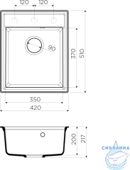 Кухонная мойка Omoikiri Daisen-42-GR Leningrad grey 4993604