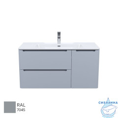 Тумба с умывальником, подвесная, 100 см, светло-серый, Edifice, IDDIS, EDI10L0i95K  подходит умыв. 0101000i28