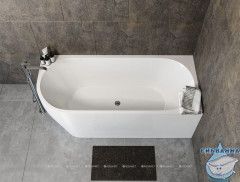 Акриловая ванна Aquanet Family Elegant R 180x80 (белый матовый)