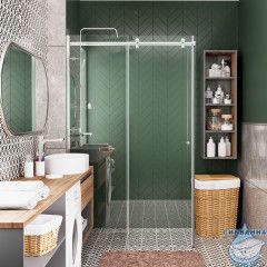 Душевое ограждение Wasserkraft Vils 56R06 120x80 профиль хром, стекло прозрачный (без поддона)