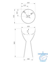 Раковина отдельностоящая карбоновая ABBER Karbon AK2003 черная