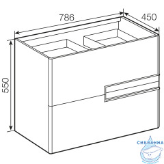 Тумба подвесная под раковину Roca Victoria Nord Ice Edition 80 белый глянец
