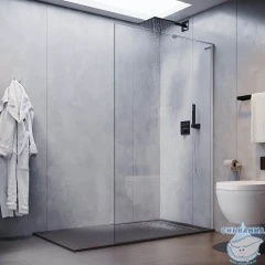 Walk-in Veconi Корато 90 профиль хром, стекло прозрачное KR77-90-01-C8