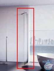 Боковая стенка Veconi Premium Trento 100 профиль графит, стекло прозрачное SP-50GR-100-01-C4