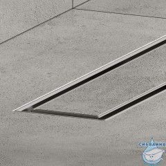 Лоток душевой, сифон 360, комбинированный затвор, двухсторонняя решетка, 800мм, хром, IDDIS, 975B8SB00DZ