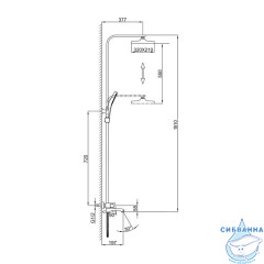 Душевая система Frap F2476 320 1 режим (хром)
