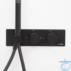 Встраиваемый смеситель для ванны Wasserkraft Elbe 7488 Thermo (черный матовый)