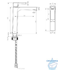 Смеситель для раковины Lemark Ursus LM7209BL (с донным клапаном) (черный матовый)