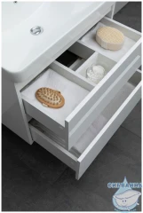 Тумба Aquanet Вега 70 с раковиной Aquanet Ирис 70 белый глянцевый