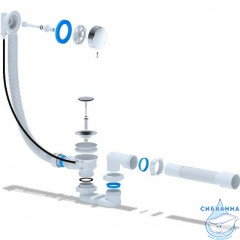 Слив-перелив для ванн BAS Сл00214 (хром)