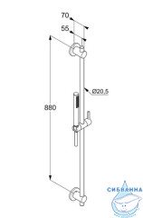 Душевой гарнитур Kludi Nova Fonte 2084039-15 1 режим (хром)
