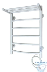 Полотенцесушитель электрический Санприз Классик П16 40х60 с полкой (белый матовый) (подключение универсальное)