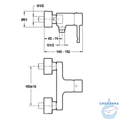 Смеситель для душа Jacob Delafon Cuff E45533-CP