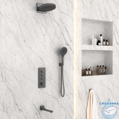 Душевая система Vincea 250 1 режим VSFW-433TI1GM (вороненая сталь)