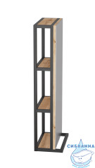 Пенал открытый 1Marka GRUNGE LOFT 35 дуб вотан