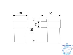 Стакан Aquatek Лира AQ4427CR