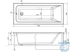 Акриловая ванна Aquanet Aura 165x70 с каркасом