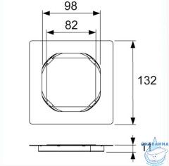 Основа для плитки Tece 100 мм 3660016