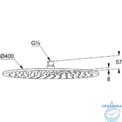 Верхний душ Kludi A-Qa 40 см 6434005-00 (хром)
