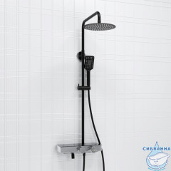 Душевая система Wasserkraft 250 1 режим A114.258.130.CB Thermo (хром/черный)