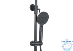 Душевая система Aquatek Вега 250 AQ2040MB (черный матовый)