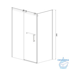 Душевое ограждение Azario Vancouver 120x80 AZ-NKF1131 L 800 профиль серебро, стекло прозрачное (без поддона)