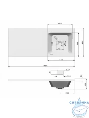 Раковина на стиральную машину Marko Kamilla 110 R