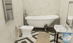 Ванна из литьевого мрамора Esse Santorini 170x79