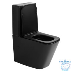 Унитаз напольный Abber Rechteck AC1210TMB с бачком и сиденьем Soft Close (микролифт)