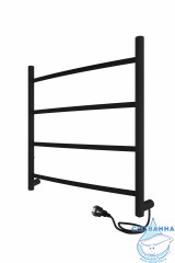 Полотенцесушитель электрический Indigo Arc П4 50х50 черный муар (с возможностью скрытого подключения, подключение R/L)