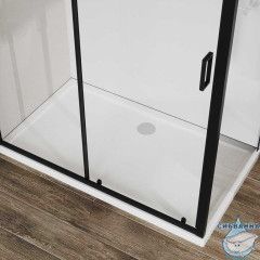 Душевое ограждение Vincea Сити 110x90 профиль черный, стекло прозрачное VSR-5CT9011CLB