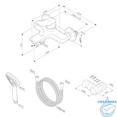 Смеситель для ванны AM.PM X-Joy F85A15000 с душевым гарнитуром (хром)