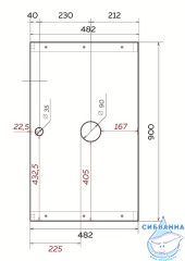Столешница 1MARKA GRUNGE LOFT 90 Бетон светлый