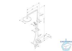 Душевая система AM.PM Sunny F0785C900 220 1 режим (хром)