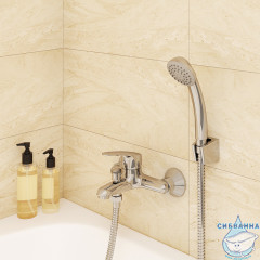Смеситель для ванны Milardo Simp SIMSB00M02 с душевым гарнитуром (хром)