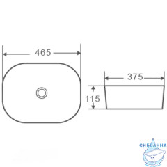 Раковина на столешницу 47 см Calypso CS2185