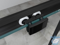 Душевое ограждение ABBER Schwarzer Diamant AG30160BH-S85B-S85B 160x85 профиль черный, стекло  прозрачное (без поддона)