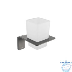 Подстаканник одинарный, матовое стекло, сплав металлов, Slide, графит, IDDIS, SLIGMG1i45