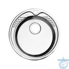 Мойка с выпуском арт. 011UPSOi84, нержавеющая сталь, шелк, D490, Suno S, IDDIS, SUN49S0i77K