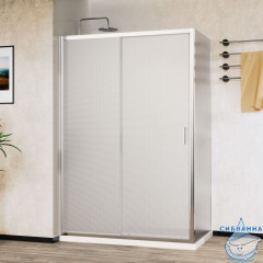 Душевое ограждение Vincea City 120x90 профиль хром, стекло текстурное VSR-5CT9012MT