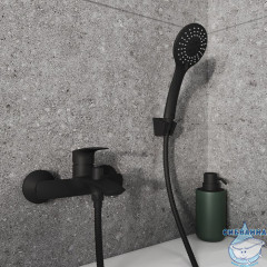 Смеситель для ванны, черный матовый, Rora, Milardo, RORBL00M02