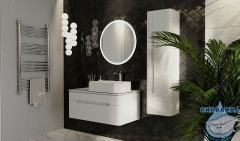 Шкаф-колонна Jorno Shine 33 R Shi.04.125/P/W белый глянцевый