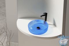 Раковина на столешницу 40 см ABBER Glas AK2301DB 